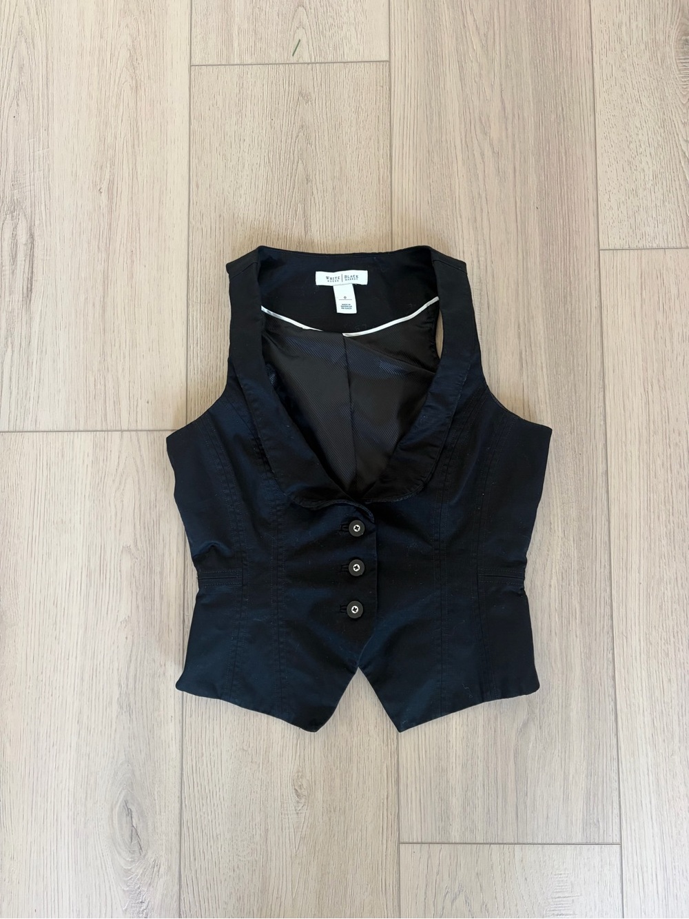 White House Black Market Black Tailored Vest - Women